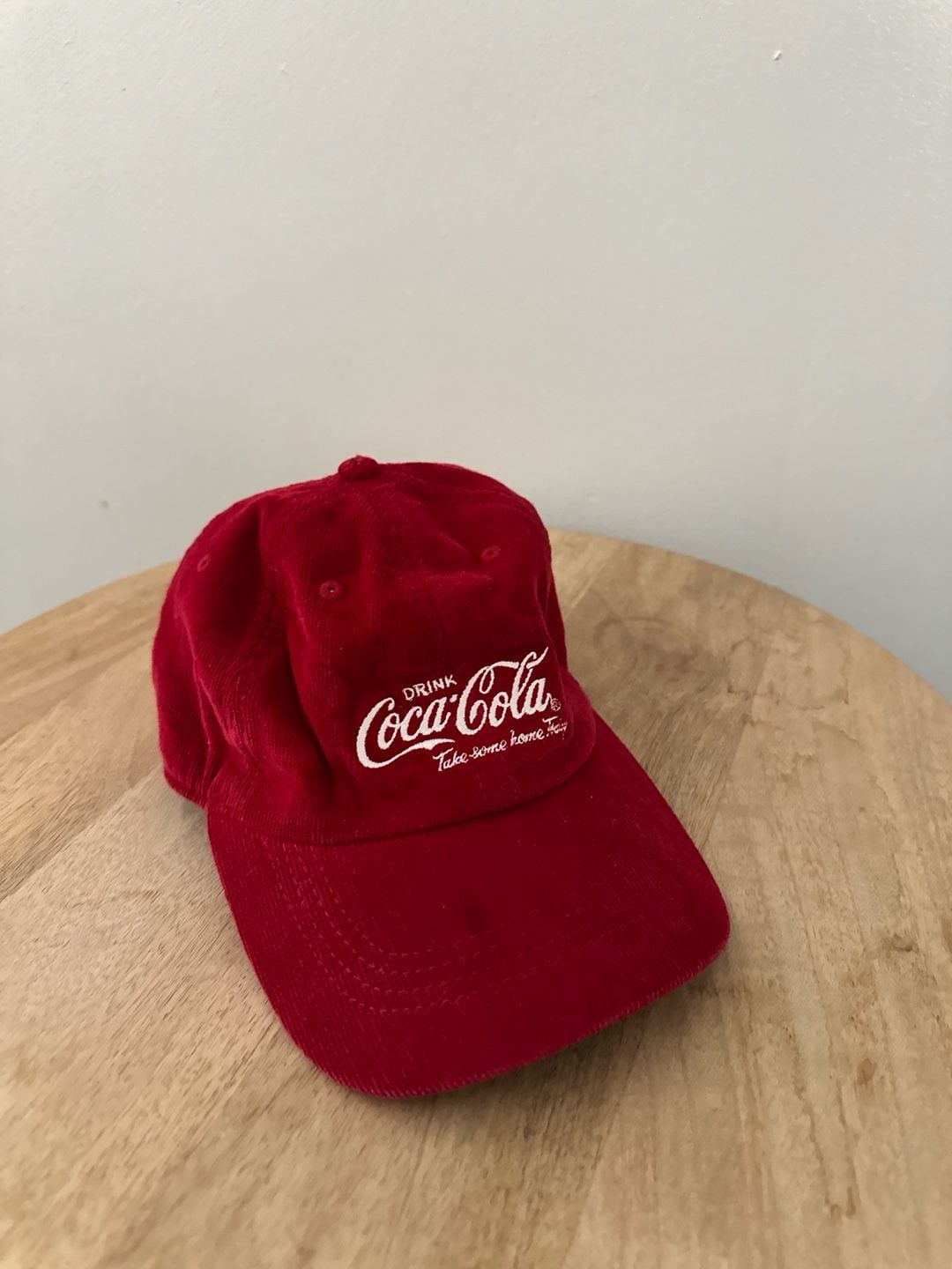 Lucky Brand CocaCola Red Corduroy Baseball Cap